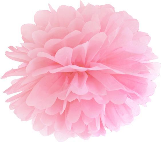 Image du produit Partydeco Papier tissu Pompom, light pink, 25cm (1 pkt / 1 pc.)