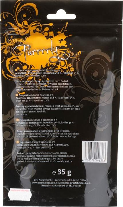 Actual product image Catz Finefood Purrrrly No.107 Lamb (Adult, 1 pcs., 35 g)