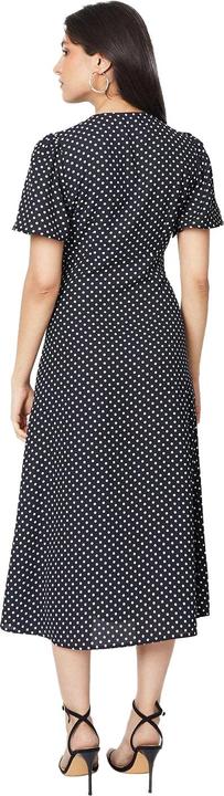 Immagine prodotto Dorothy Perkins Vestito Midi A Pois Pulsante Passante Svolazzante Donna (38 D)