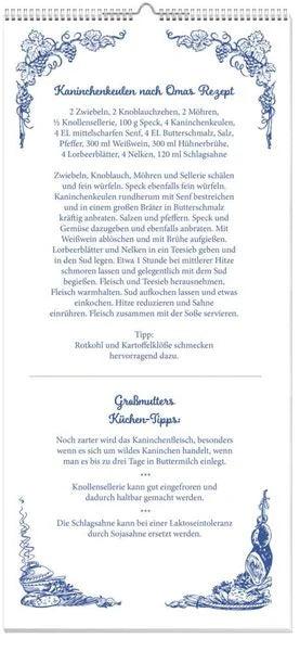 Produktbild Grossmutters Küchenkalender einzeln 2025 (Deutsch)