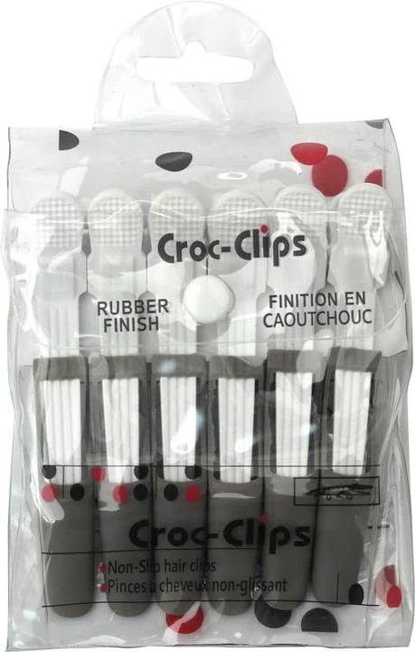 Produktbild Bate Croc Haar Klammern Plastik 6 Stück (Grau-Weiss) (6 Stk.)