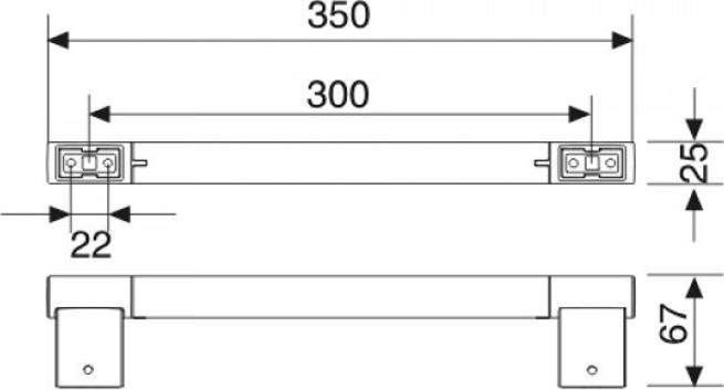 Produktbild Keuco Haltegriff Plan 351 mm verchromt 14907010000