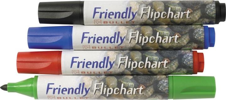 Actual product image Ballograf Flipover marker Friendly, round, aeske a 4 farver