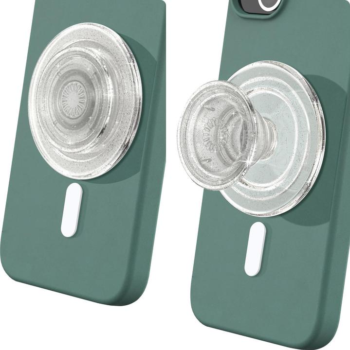Actual product image PopSockets PopGrip for MagSafe Clear Glitter