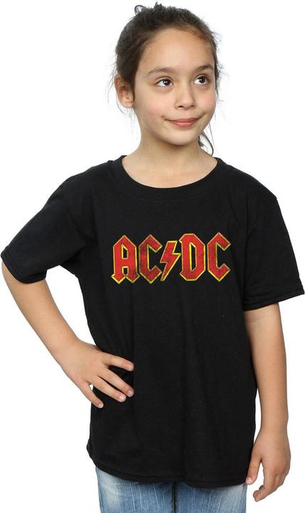Immagine prodotto AC/DC Maglietta Logo Effetto Invecchiato Ragazze (128)