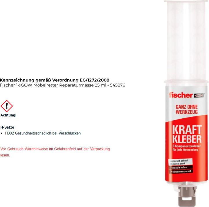 Produktbild Fischer GOW Möbelretter (23 g)
