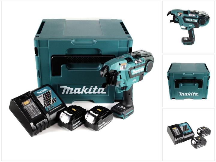 Makita DTR 180 RFJ Akku Bewehrungsverbinder 18V Brushless für 0,8mm Bindedraht im Makpac + 2x 3,0Ah