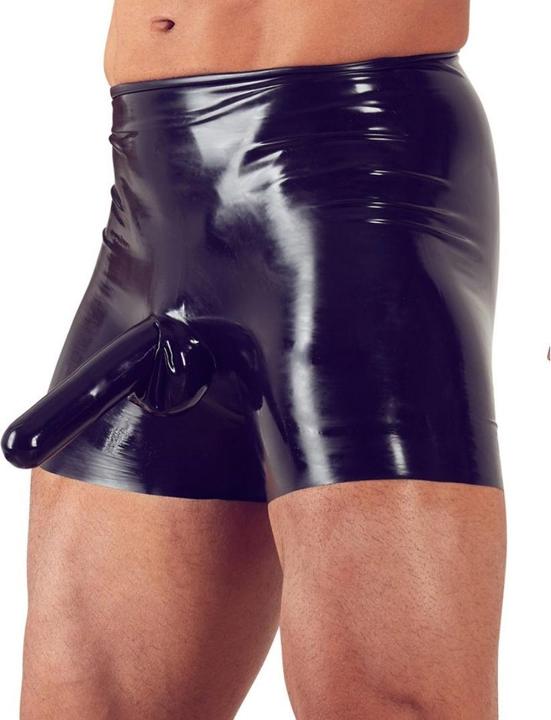 LateX Toys Latex Pants With Penis Sheath And Anal Condom