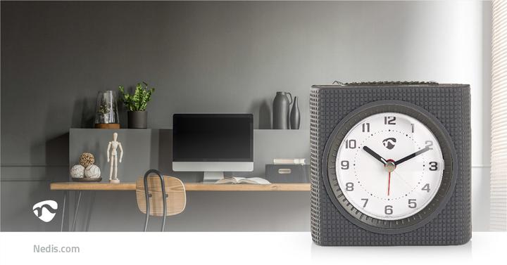 Actual product image Nedis Alarm clock, analogue, grey light