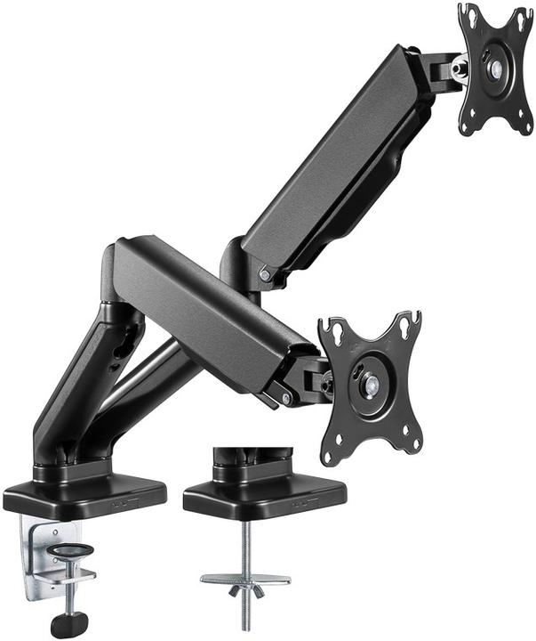 Produktbild Goobay Doppel-Monitorhalterung mit Gasdruckfeder (Tisch, 32")