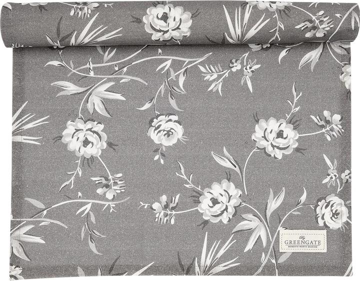 Actual product image Greengate Table runner Aslaug dark grey (140 x 45 cm)
