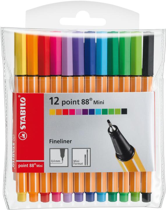 Actual product image STABILO point 88 Mini Fineliner (Multicoloured, 12 x)