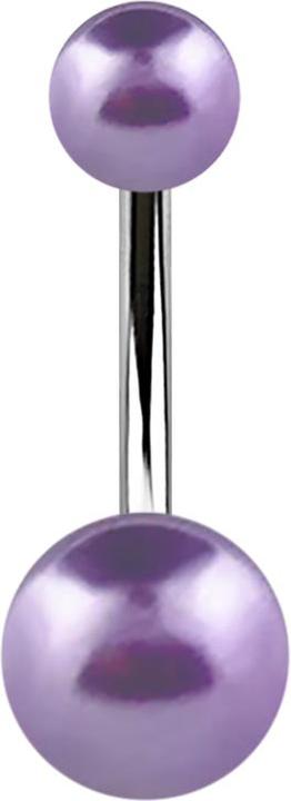 Immagine prodotto Star Piercing Banana d'argento con due perle viola chiaro (senza ottone Acciaio chirurgico 316L, Minerale senza ottone)