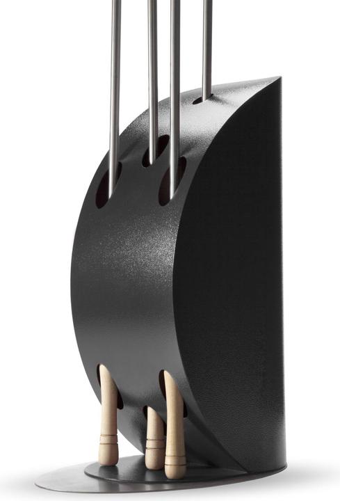 Image du produit Alfa Forni Porte-pelle Vela Argent Noir