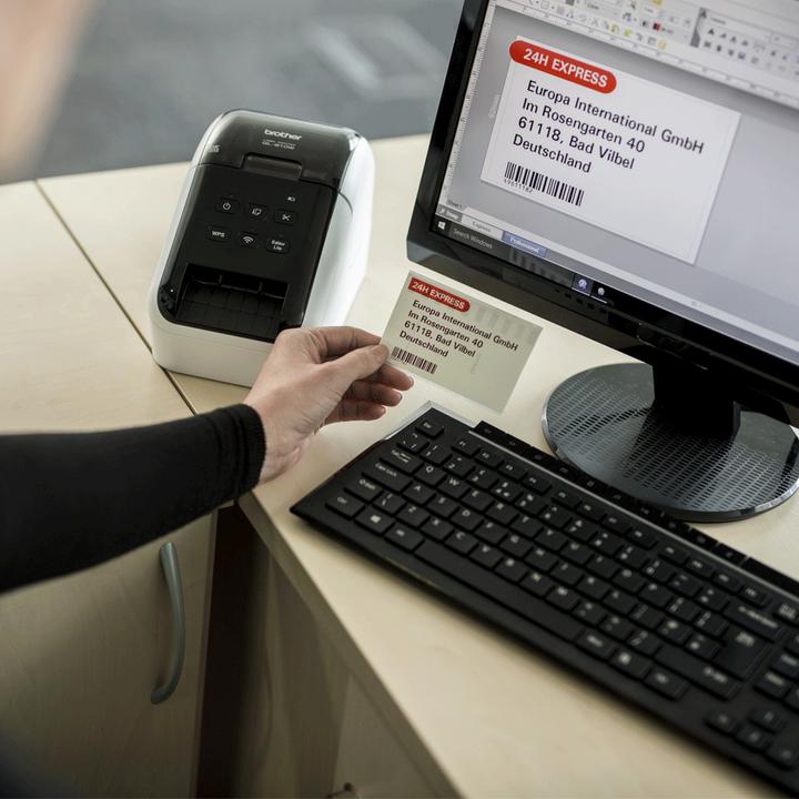 Actual product image Brother QL-810WC (300 dpi)