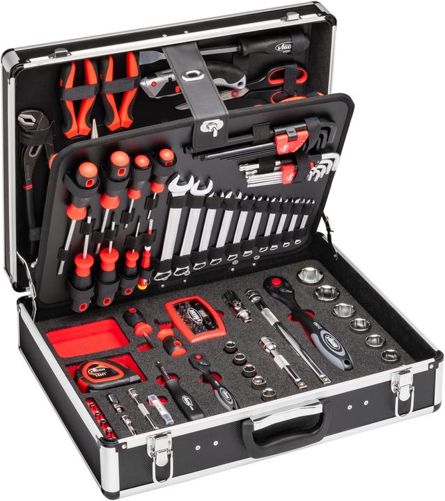 Produktbild Vigor Werkzeugkoffer ∙ universal ∙ V2542 ∙ Vierkant6,3 mm (1/4 Zoll), Vierkant12,5 mm (1/2 Zoll), S… (143 Teile)