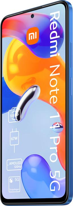 Produktbild Xiaomi Redmi Note 11 Pro 5G (128 GB, Atlantic Blue, 6.67", Hybrid Dual SIM, 108 Mpx, 5G)