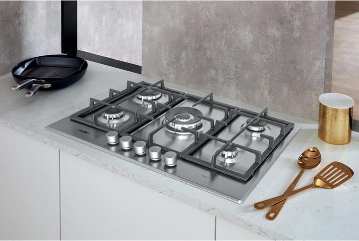 Actual product image Whirlpool GMR 7522/IXL Cooktop Stainless steel Built-in Gas 5 Cooker(s)