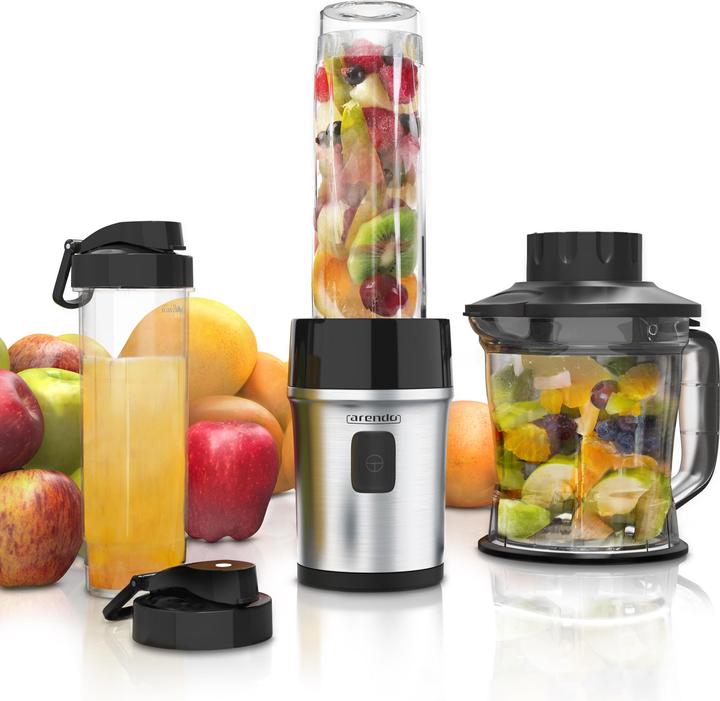 Actual product image Arendo Stand mixer 700 W, stainless steel blender & chopper 1.2L 2IN1 incl. 2x blender jug 0.57L each (1200 ml, 700 W)