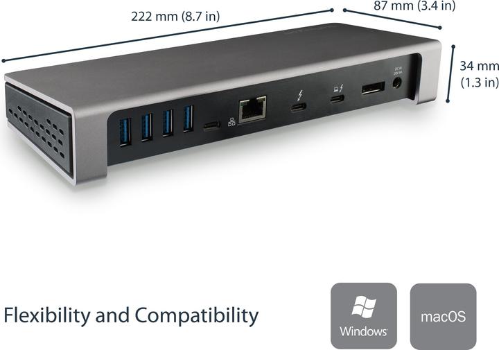 Image du produit StarTech TB3DOCK2DPPU (Thunderbolt, 6 Ports)