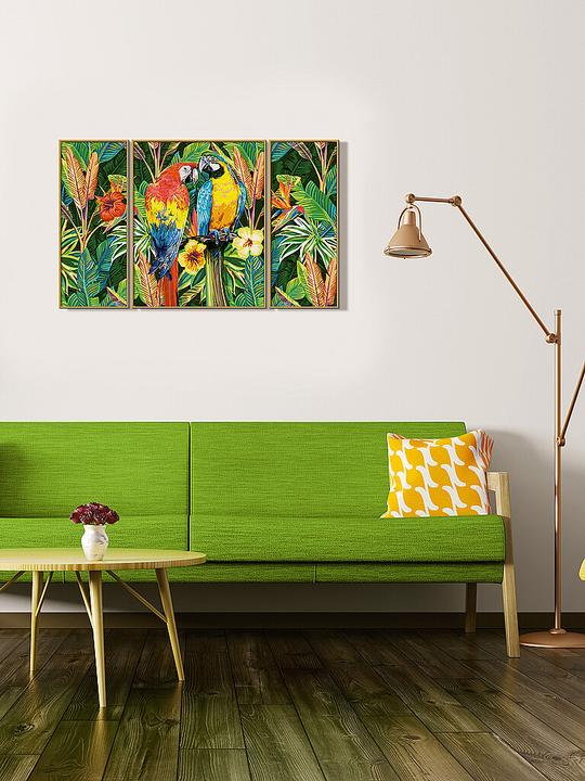 Actual product image Schipper Painting by numbers parrots in the rainforest