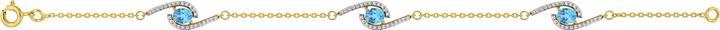 Produktbild Lara Vergoldetem Messing ARMBAND – S. TOPAS – ZIRKONIA – 18 CM (18 cm, MAT BIJOU, Matériel exact)