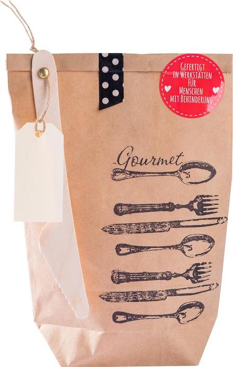 Actual product image Wunderle Wonder Bag for Gourmets Wooden Knife brown (Wrapping paper)