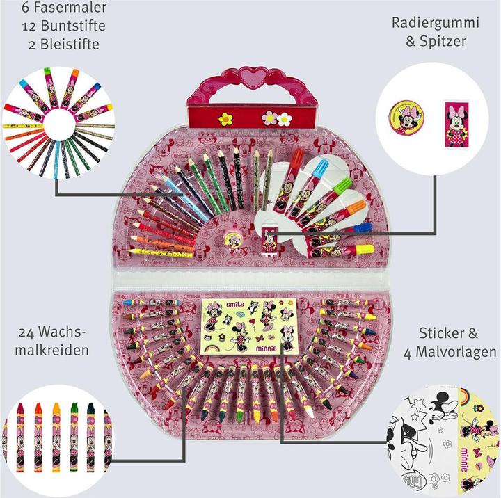 Actual product image Undercover Colouring set Minnie Mouse Disney 51 pieces, age recommendation