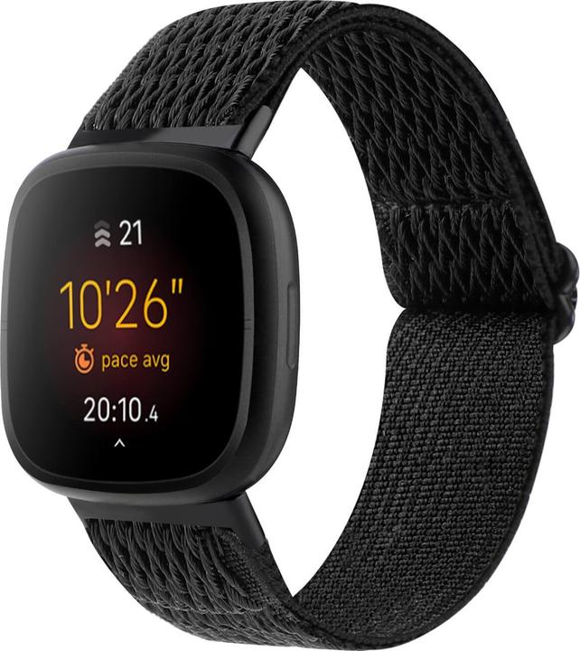 Immagine prodotto Cover-Discount Fitbit Versa 4 / Sense 2 - Bracciale di ricambio in nylon nero (Nylon, Senso, Versa 3)