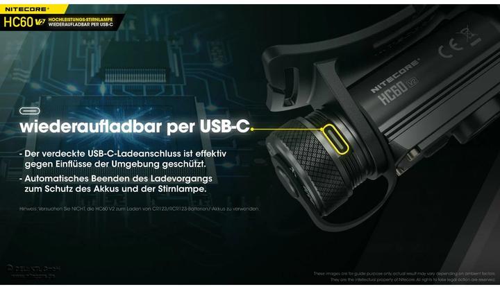 Immagine prodotto Nitecore HC60 V2 - 1200 lumen, inclusa batteria ricaricabile (1200 lm)