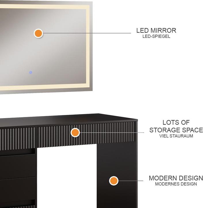 Actual product image Vicco Omira with lighting (120 x 76 x 55 cm)