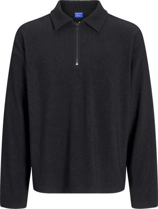 Jack & Jones Jorrick Plisse Sweat Zip Split Polo Ln