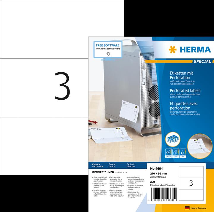 Image du produit HERMA Étiquettes A4 perforées