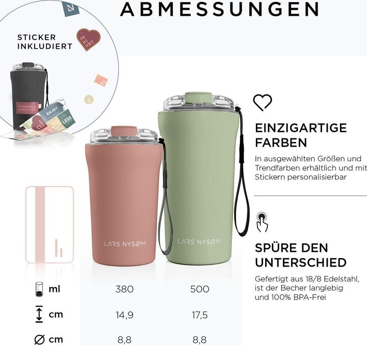 Actual product image Lars Nysøm Stainless steel thermo mug Rørelse (0.50 l)