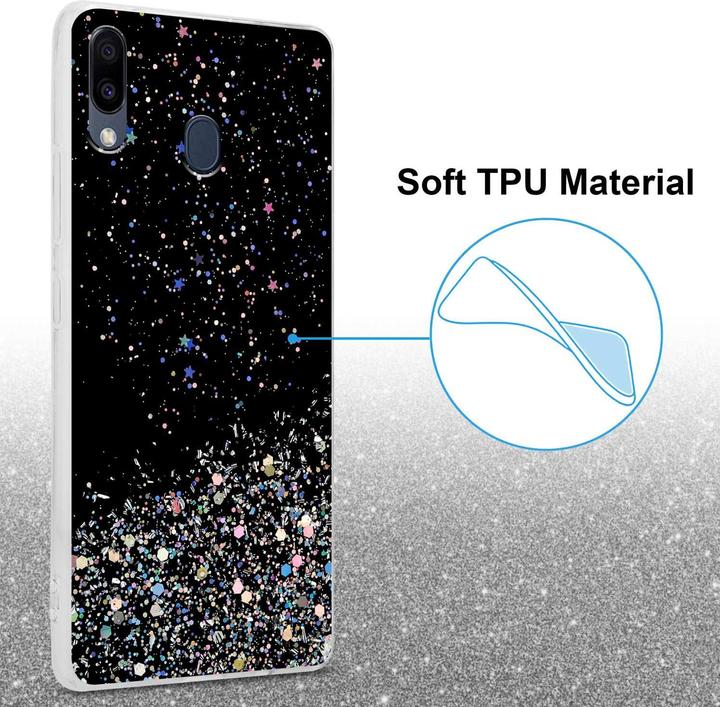 Image du produit Cadorabo Housse en TPU avec paillettes pour Samsung Galaxy M20 (Samsung Galaxy M20)