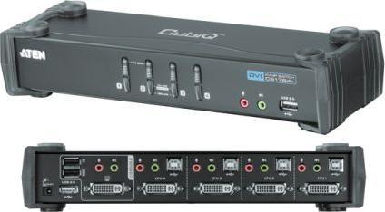 Actual product image Aten CS1764A, 4 Port KVM Switch, 2x USB, DVI