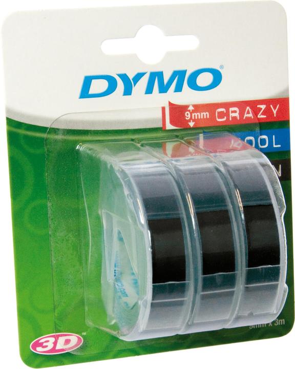 Dymo Prägeband 3D (0.90 cm, Schwarz)