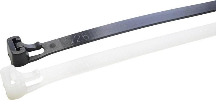 Produktbild WKK 5161 Kabelbinder 200 mm 7.60 mm Natur Lösbar, UV-stabilisiert, beständig ge (Kunststoffkabelbinder, 200 mm, 100 Stk.)