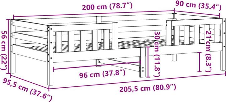 Produktbild VidaXL Kostandin (90 x 200 cm)