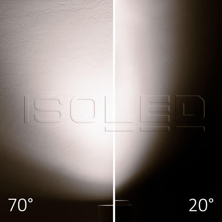 Actual product image Isoled Focusable 3-phase track spotlight, 42W, 20°-70°, matt white, 4000K, CRI92, DALI dimmable