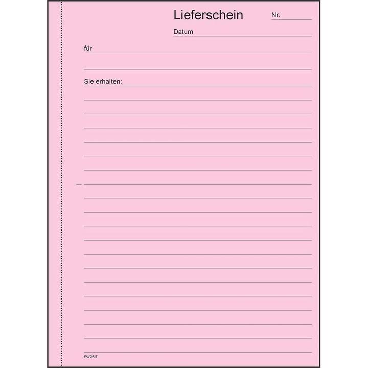 Actual product image Favorit Carbonless copybook delivery bills with carbonless paper (150 x)