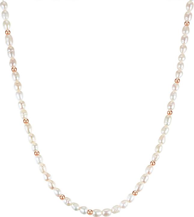 Immagine prodotto Lulu & Jane Catena in ottone con perle d'acqua dolce in oro rosa 44,0 cm di base + 4,5 cm di estensione - 33026 (Ottone)