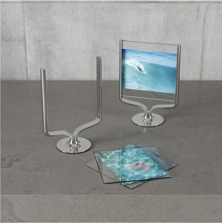 Image du produit Umbra Cadre photo de table WISHBONE chromé (13 x 18 cm, 10 x 15 cm)
