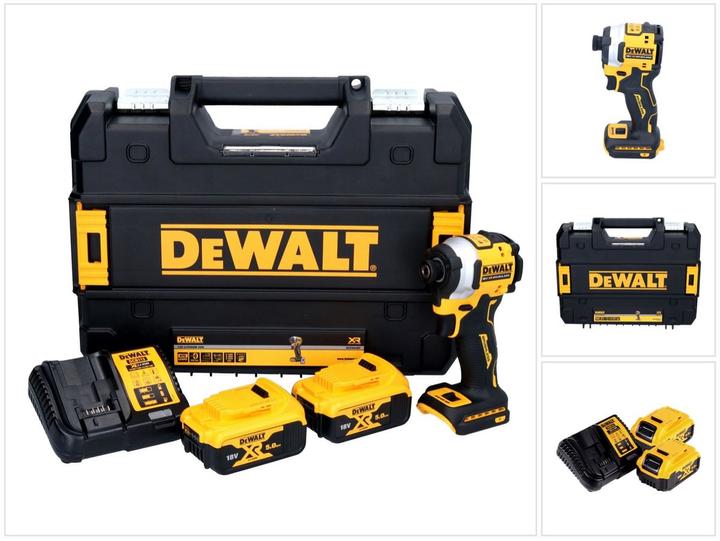 Image du produit DeWalt DCF 850 P2 Clé à choc sans fil 18 V 205 Nm 1/4" Brushless + 2x batterie 5,0 Ah + chargeur + TST (Fonctionnement sur batterie)
