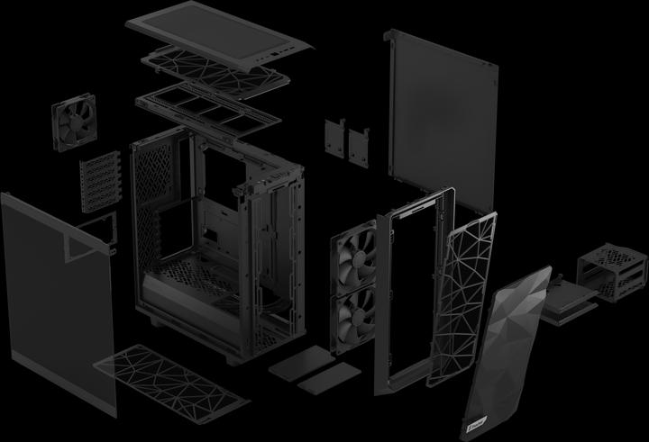 Immagine prodotto Fractal Luce TG compatta nera Meshify 2 (ATX, mATX, Mini-ITX)