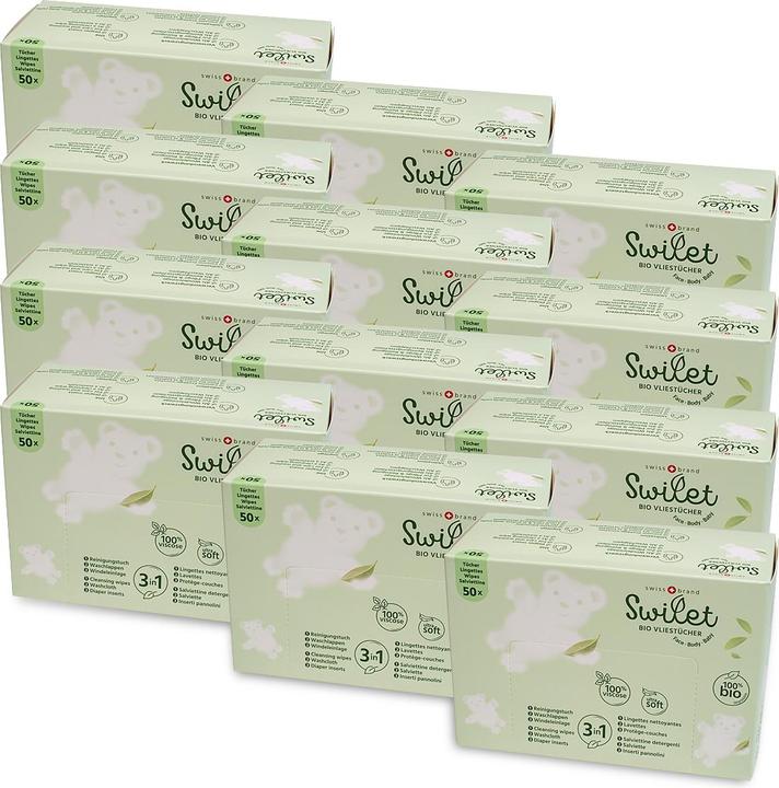 Produktbild Swilet Die Bio-Vliestücher und Windeleinlagen (Monatsbox, 600 Stück)