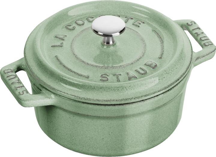 Staub Mini cocotte 10 cm, ronde, sauge, fonte (10 cm, Cocotte + faitout, Fonte)