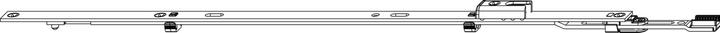 Actual product image Maco MM faceplate extension faceplate sash gear fitting groove L=470 mm silver