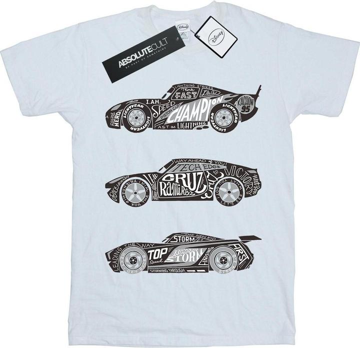 Actual product image Disney Boys Cars Text Racers T-Shirt (152, 158)