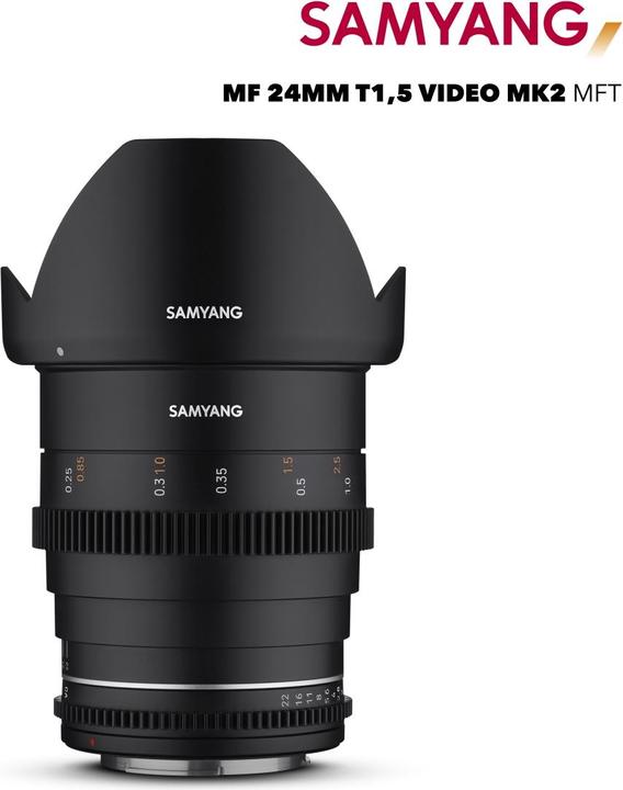 Actual product image Samyang 24mm T1.5 MK2 MFT (Micro Four Thirds, full size, APS-C / DX, Micro Four Thirds)